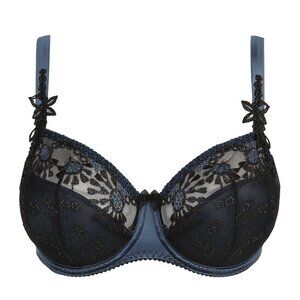 NWT Prima Donna Chandelier Balconette padded Bra In Blue Size 38D /Mineral Blue
